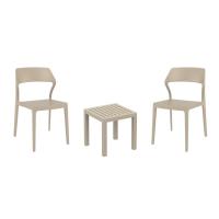 Snow Conversation Set with Ocean Side Table Taupe S092066-DVR-