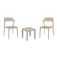 Snow Conversation Set with Ocean Side Table Taupe S092066-DVR