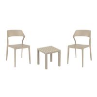 Snow Conversation Set with Ocean Side Table Taupe S092066-DVR