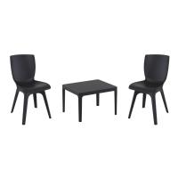 Mio PP Balcony Set with Sky 24" Side Table Black S094109-BLA-BLA