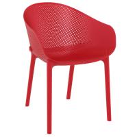 Sky Conversation Set with Sky 24" Side Table Red S102109-RED - 2
