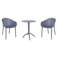 Sky Bistro Set with Octopus 24" Round Table Dark Gray S102160-DGR