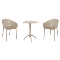 Sky Bistro Set with Octopus 24" Round Table Taupe S102160-DVR