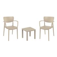 Lisa Conversation Set with Ocean Side Table Taupe S126066-DVR-