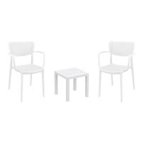 Loft Conversation Set with Ocean Side Table White S128066-WHI