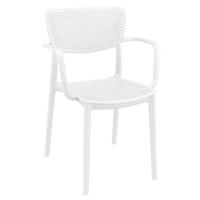 Loft Bistro Set with Sky 24" Square Folding Table White S128114-WHI - 1