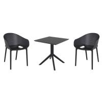 Sky Pro Dining Set with Sky 27" Square Table Black S151108-BLA - 1