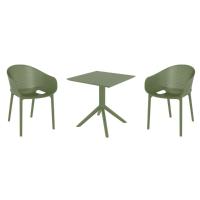 Sky Pro Dining Set with Sky 27" Square Table Olive Green S151108-OLG - 1