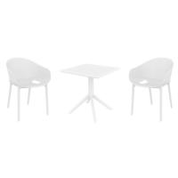 Sky Pro Dining Set with Sky 27" Square Table White S151108-WHI - 1