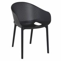 Sky Pro Bistro Set with Sky 24" Round Folding Table Black S151121-BLA - 1