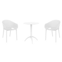 Sky Pro Bistro Set with Octopus 24" Round Table White S151160-WHI-