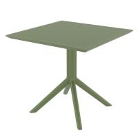 Marie Dining Set with Sky 31" Square Table Olive Green S251106-OLG - 2