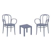 Victor XL Conversation Set with Ocean Side Table Dark Gray S253066-DGR