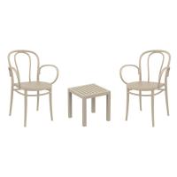 Victor XL Conversation Set with Ocean Side Table Taupe S253066-DVR