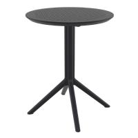 Victor XL Bistro Set with Sky 24" Round Folding Table Black S253121-BLA - 2