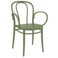 Victor XL Bistro Set with Sky 24" Round Folding Table Olive Green S253121-OLG - 1