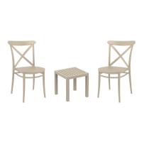 Cross Conversation Set with Ocean Side Table Taupe S254066-DVR-