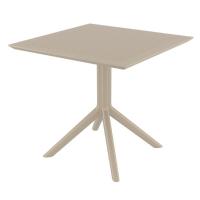 Cross Dining Set with Sky 31" Square Table Taupe S254106-DVR - 3