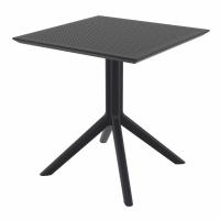 Cross Dining Set with Sky 27" Square Table Black S254108-BLA - 2