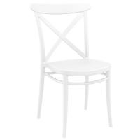 Cross Bistro Set with Octopus 24" Round Table White S254160-WHI - 1