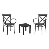 Cross XL Conversation Set with Ocean Side Table Black S256066-BLA