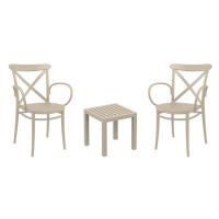 Cross XL Conversation Set with Ocean Side Table Taupe S256066-DVR-