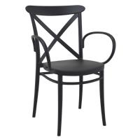 Cross XL Bistro Set with Octopus 24" Round Table Black S256160-BLA - 2