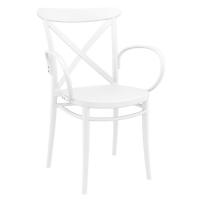 Cross XL Bistro Set with Octopus 24" Round Table White S256160-WHI - 2