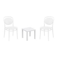 Marcel Conversation Set with Ocean Side Table White S257066-WHI-