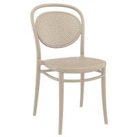 Marcel Bistro Set with Sky 24" Round Folding Table Taupe S257121-DVR - 2