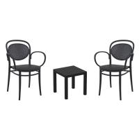 Marcel XL Conversation Set with Ocean Side Table Black S258066-BLA-
