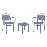 Marcel XL Conversation Set with Ocean Side Table Dark Gray S258066-DGR