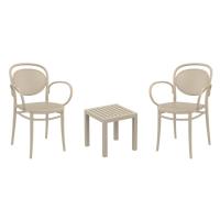 Marcel XL Conversation Set with Ocean Side Table Taupe S258066-DVR