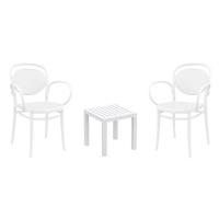 Marcel XL Conversation Set with Ocean Side Table White S258066-WHI-