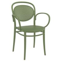 Marcel XL Bistro Set with Sky 24" Round Folding Table Olive Green S258121-OLG - 1
