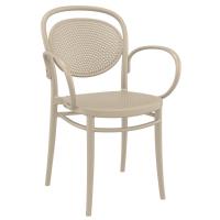 Marcel XL Bistro Set with Octopus 24" Round Table Taupe S258160-DVR - 1