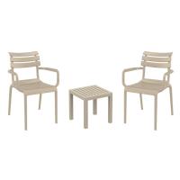 Paris Conversation Set with Ocean Side Table Taupe S282066-DVR