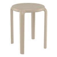 Tom Conversation Set with Sky 24" Side Table Taupe S286109-DVR - 1