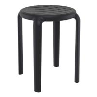 Tom Bistro Set with Sky 24" Round Folding Table Black S286121-BLA - 1