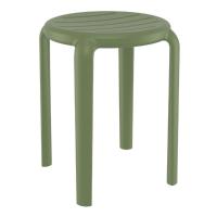 Tom Bistro Set with Sky 24" Round Folding Table Olive Green S286121-OLG - 1