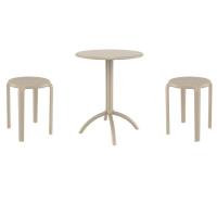 Tom Bistro Set with Octopus 24" Round Table Taupe S286160-DVR