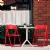 ISP0791S-RED-WHI Dream Folding Outdoor Bistro Set with White Table and 2 Red Chairs 0787790899594