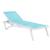 ISP089-WHI-TRQ Pacific Sling Chaise Lounge White Frame Turquoise Sling 8697443552590