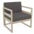 ISP131-DVR-CCH Mykonos Patio Club Chair Taupe with Charcoal Cushion 0787790379539