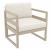 ISP131-DVR-CNA Mykonos Patio Club Chair Taupe with Natural Cushion 0787790379430