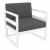 ISP131-WHI-CCH Mykonos Patio Club Chair White with Charcoal Cushion 0787790379232