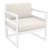 ISP131-WHI-CNA Mykonos Patio Club Chair White with Natural Cushion 0787790379133