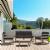 ISP132-DVR-CCH Mykonos 4 Person Lounge Set Taupe with Charcoal Cushion 0787790380139