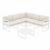 ISP134-WHI-CNA Mykonos Corner Sectional 5 Person Lounge Set White with Natural Cushion 0787790381037