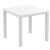 ISP164-WHI Ares Resin Square Dining Table White 31 inch 8697443556601